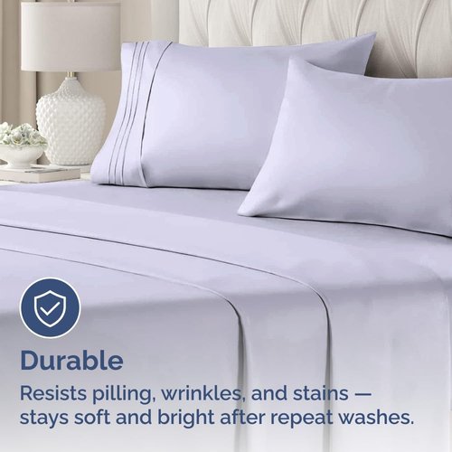 King Standard Pillow Cases - Ultra-Soft Hotel Quality Covers | Fade-Free & Wrinkle Resistant | Light Lavender - Set of 2