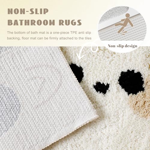 Cute Panda Bathroom Rug - Non-Slip, Absorbent Bath Mat, 20x31 inches