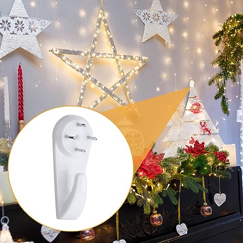 100 Pcs Christmas String Light Hooks No Drilling Wall Hangers