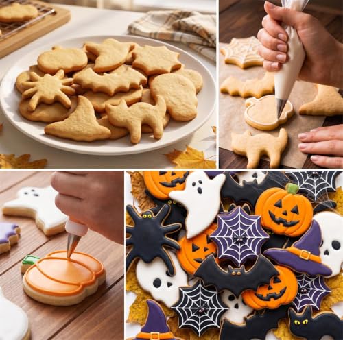Halloween Cookie Cutters Set - 9 Stainless Steel Shapes for Baking