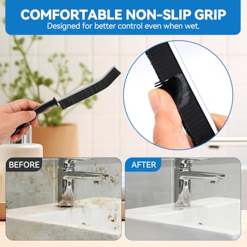 Crevice Cleaning Brush Set - 5 Pack Hard Bristle Gap Cleaners for Tile, Grout, and Narrow Spaces