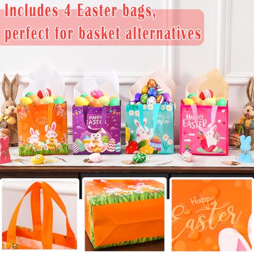 Pastel Buffalo Plaid Easter Table Runner Set with Placemats & Bags