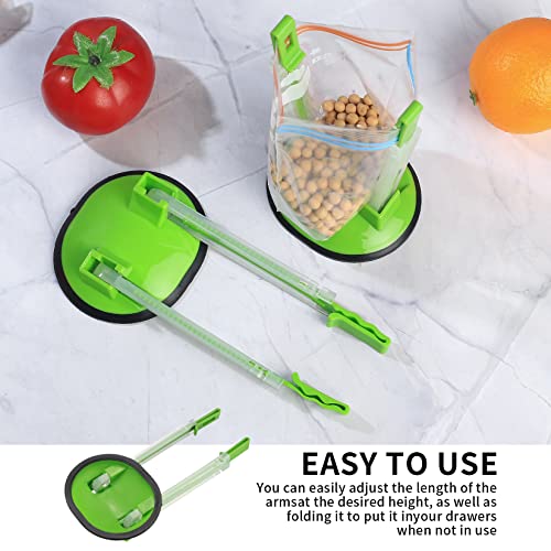 Baggy Rack Freezer Bag Holder Stand - Adjustable Meal Prep Tool, 2 Pcs