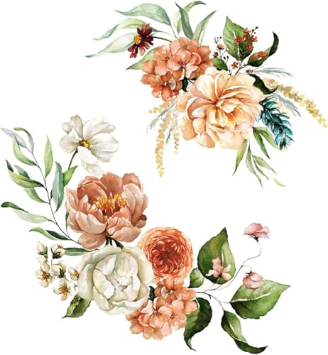Floral Toilet Lid Decals - Waterproof Self-Adhesive Stickers