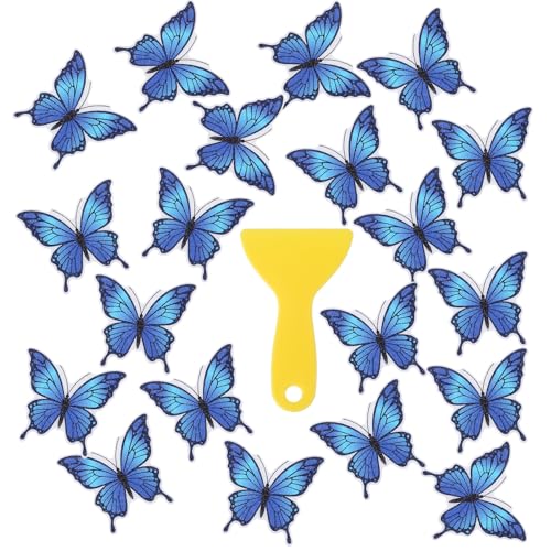 20 PCS Butterfly Non-Slip Bathtub Stickers - Waterproof Adhesive Safety Decor