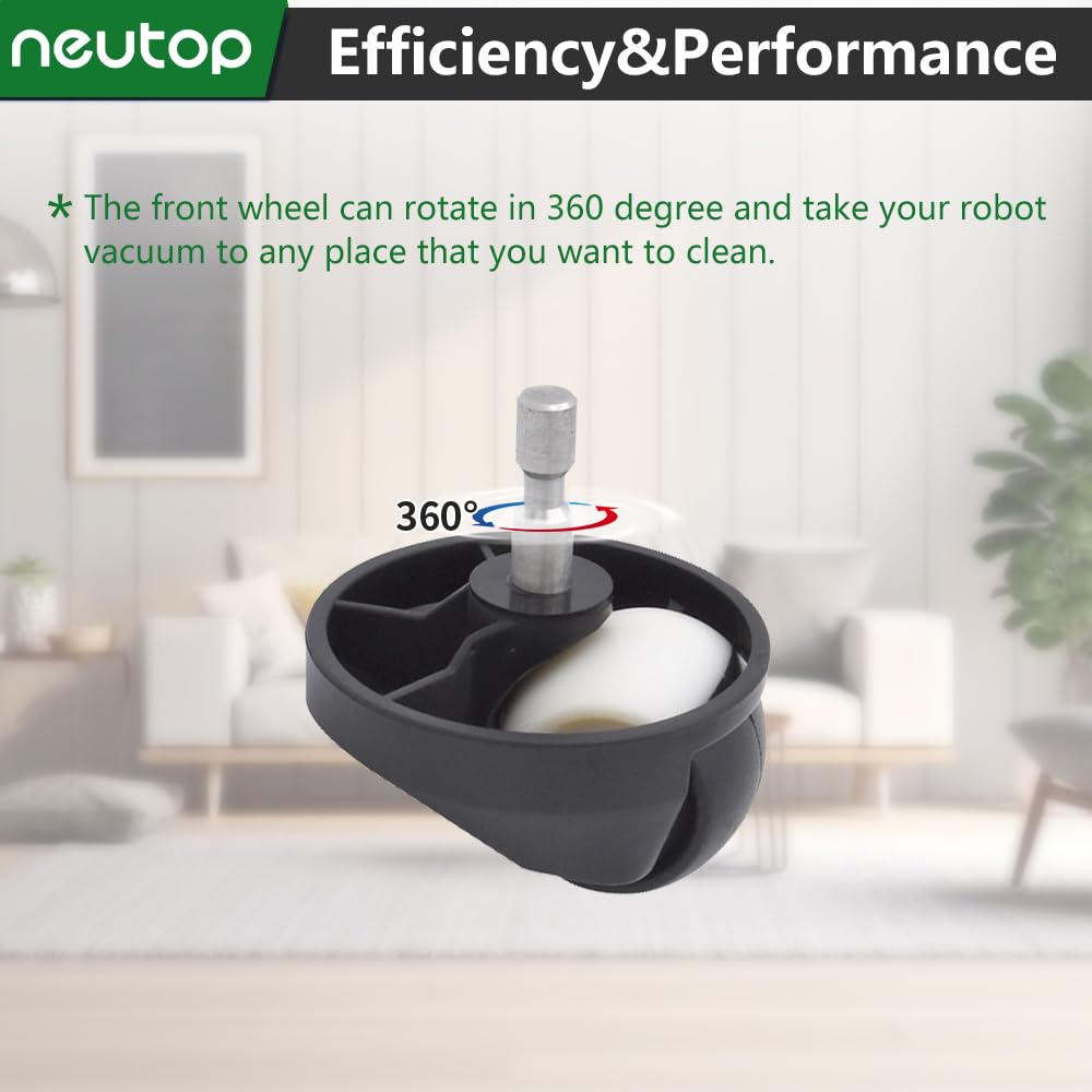Neutop Replacement Front Caster Ball Wheel Tire Kit Compatible with iRobot Roomba 500, 600, 700, 800, 900, e and i Series Models.