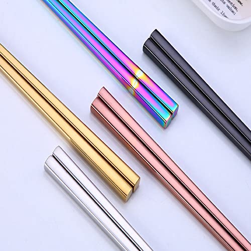 Reusable Stainless Steel Chopsticks - 9.06 Inch, Dishwasher Safe