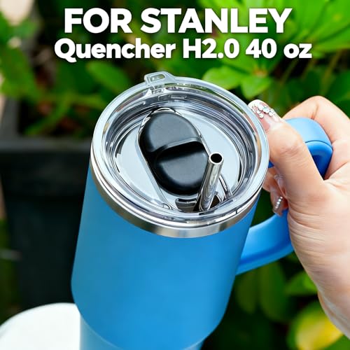 40oz Replacement Lid for Stanley Quencher, Stronghold Lid Spill Proof Splash Resistant Tumbler Lids for 40oz Stanley ONLY