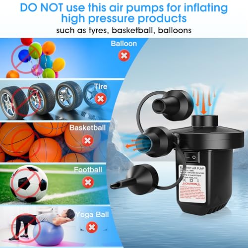 WaveHaven Electric Air Pump for Inflatable Mattress & Pool Toys