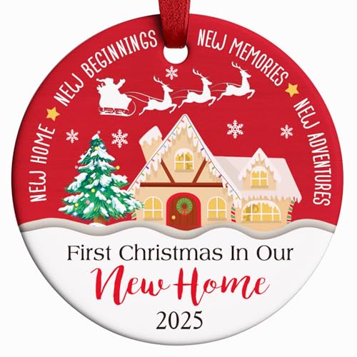 First Christmas in Our New Home 2025 Ornament - Ceramic Keepsake