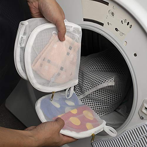 KOOZTI Fine Mesh Laundry Bags for Face Masks & Socks - 3 Pack, 6x6 Inch
