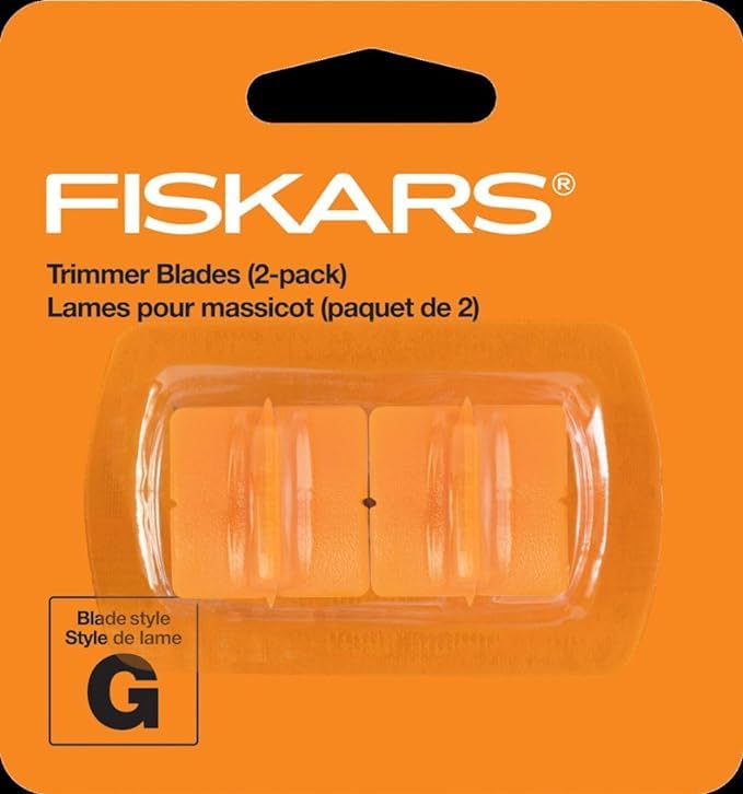 Fiskars Trimmer Replacement Blades, Style G, 2-Pack for 9" & 12" Trimmers