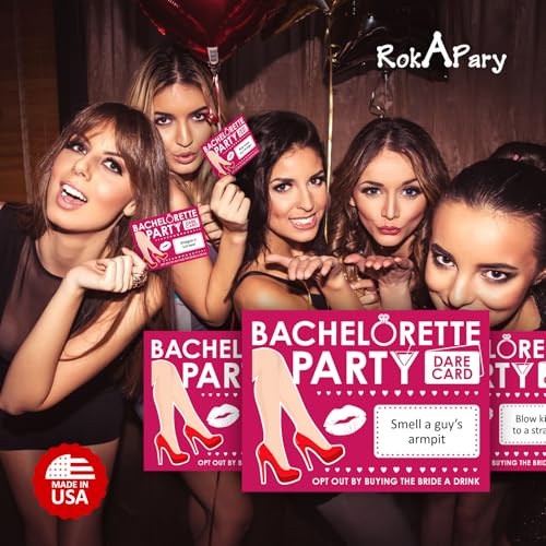 Bachelorette Dare Cards Game - Hot Pink Scratch-Off Challenges for Bridal Shower & Girls Night