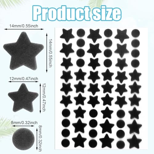 Gosknor 600pcs Black Pimple Patches - Star & Round Acne Spot Dots Stickers