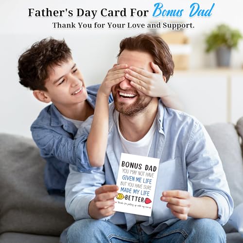 Bonus Dad Father's Day Card - Funny Stepdad Greeting Card