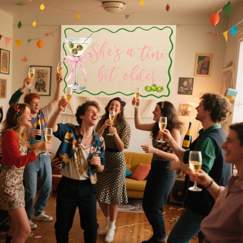 A Tini Bit Older Backdrop - Espresso Martini Birthday Party Decorations