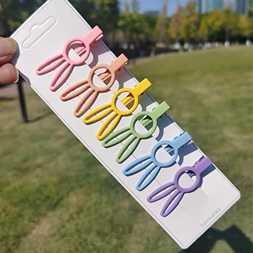 DonLeeving 12 PCS Matte Rabbit Hair Clips Non-Slip Duckbill Barrettes