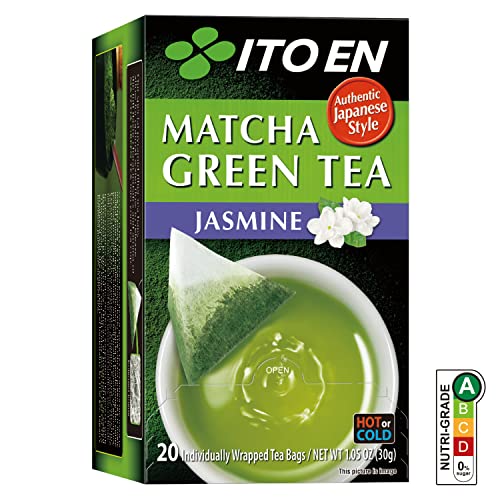 ITO EN Matcha Green Tea with Jasmine, 20 Premium Tea Bags