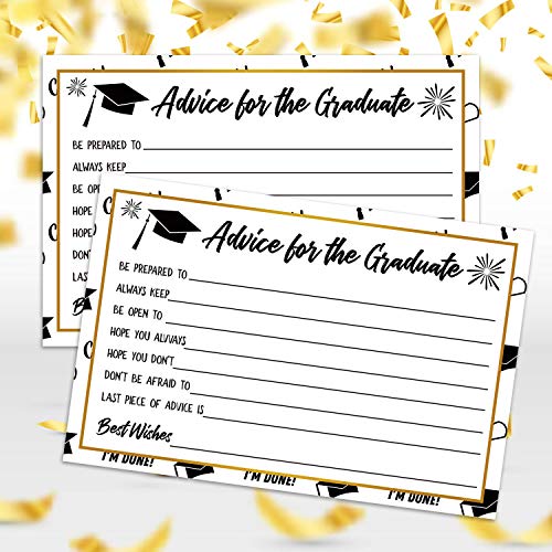 50 Graduation Advice Cards for Class of 2025 - 4x6 Inch