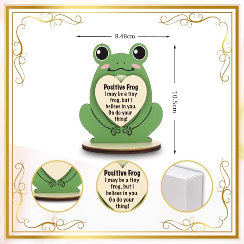 Inspirational Frog Desk Plaque - 'I Believe in You' Motivational Gift