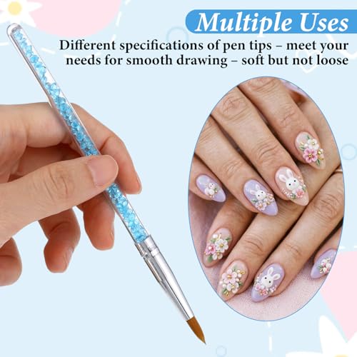 Shimmeroo 7-Piece Acrylic Nail Art Brushes and Resin Palette Set