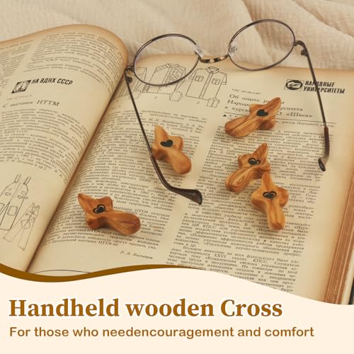 Wooden Pocket Prayer Cross - Olive Wood Christian Encouragement Gift