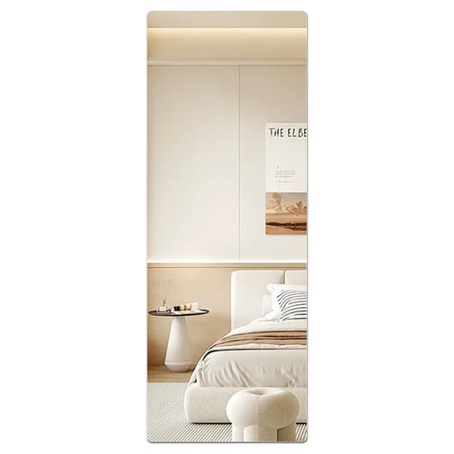 iCAGY Acrylic Self Adhesive Mirror Sheet for Wall, Plastic Non Glass Sticky Kid Safety Mirror Tiles for Wall 20x57 inch 1Pcs