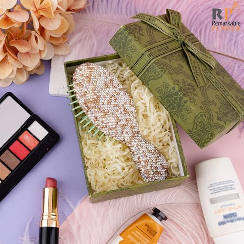 RP Remarkable Power Champagne Mini Hair Brush Portable Comb