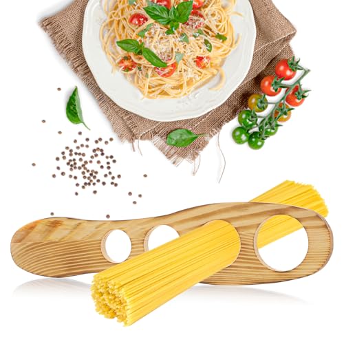 Mabor Wooden Spaghetti Pasta Measurer Tool with 4 Serving Sizes