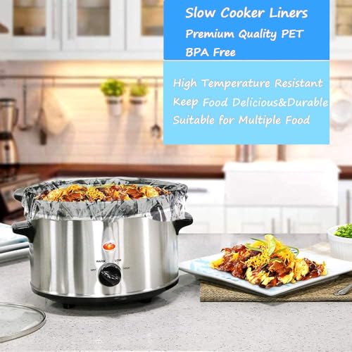 Kiginhans 40-Pack Disposable Slow Cooker Liners, Fits 3QT to 8QT Pots