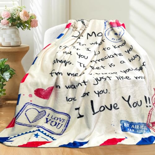 Super Soft Flannel Throw Blanket for Mom - 60x50 Inch Gift