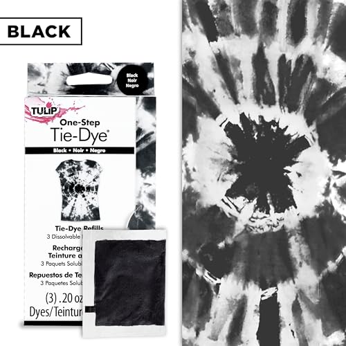 Tulip One-Step Tie-Dye Kit Black Refill Pack - 3 Dissolvable Dye Packets