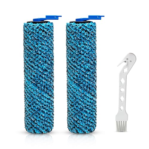 Smilefil Microfiber Brush Rollers for Shark Steam & Scrub WW200 WW201 WW205 WW201Q – 2 Pack with Cleaning Brush
