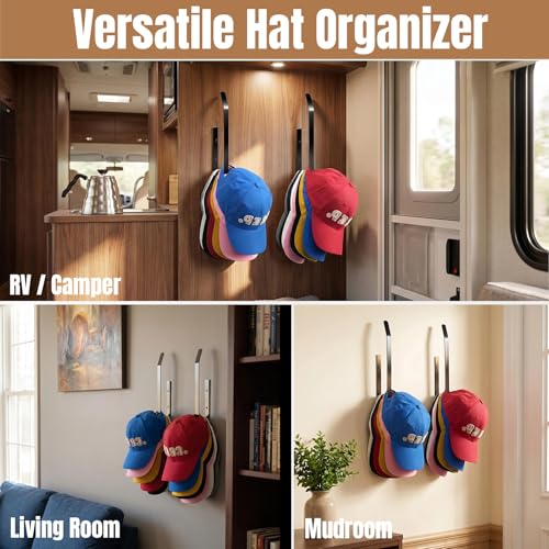 Kyrupsy Hat Organizer - 2 Pack Baseball Cap Storage Rack