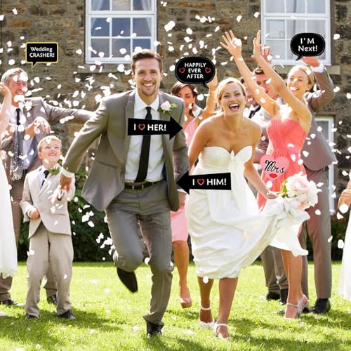52-Piece Wedding Photo Booth Prop Kit for Bridal Shower and Engagement
