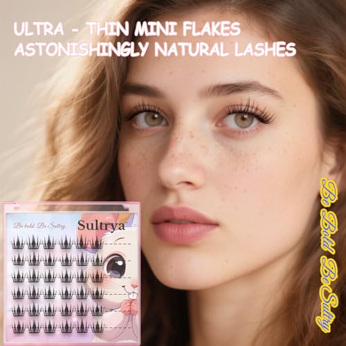 Sultrya Self-Adhesive Lash Clusters - 36 PCS Wispy DIY Eyelash Extensions (9-12mm)