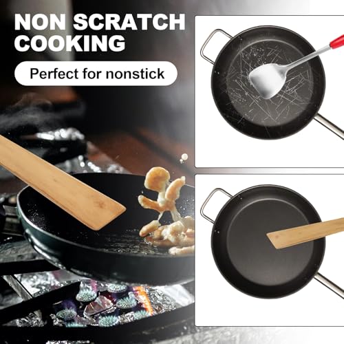 12 Inch Teak Wooden Spatula - Versatile Cooking Turner & Scraper