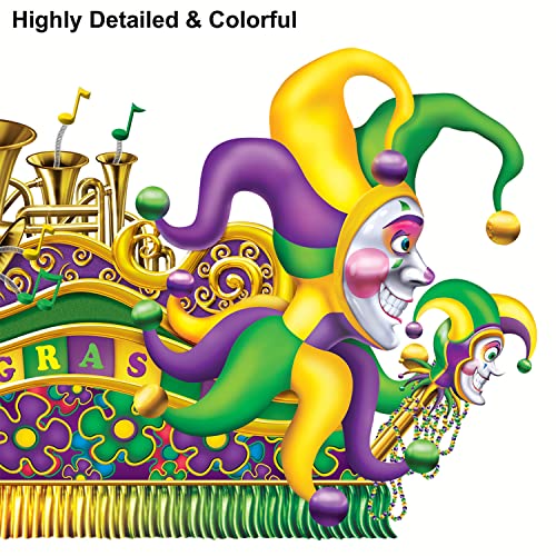 Mardi Gras Float Props - 2 Oversized Jester Wall Decorations