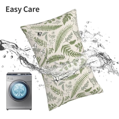 Wansin Modern Leaves Throw Pillow Cover, 14x20 Inch Decorative Case