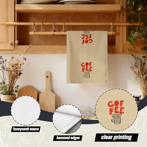 Funny Coffee Kitchen Dish Towels 16x24 Inch - Vintage Tea Towels