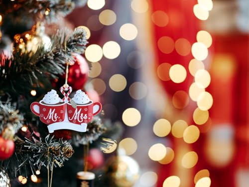 Mr & Mrs Hot Cocoa Wedding Ornament - Our First Christmas Gift for Couples, 2026