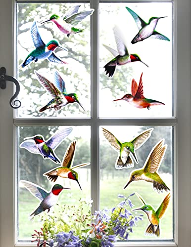 24-Pack Large Hummingbird Static Cling Window Decorations