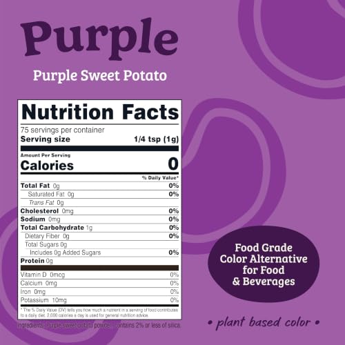 Nutricost Purple Plant-Based Food Coloring, Natural Sweet Potato Powder