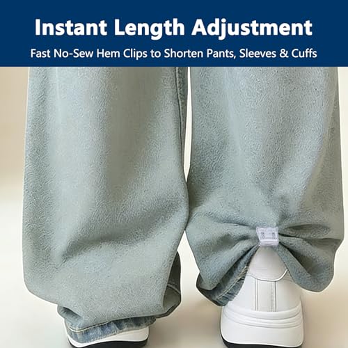 40 Pcs Fabric Hem Clips for Pants - Instant No-Sew Clothing Alteration Tool