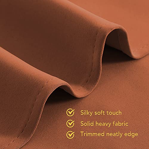 NICETOWN Burnt Orange Blackout Curtains - 42"W x 54"L, 2 Panels