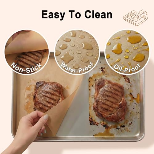 100 Precut Unbleached Parchment Paper Sheets - 9x13 Inches