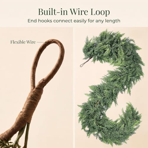 Gradient Christmas Garland - 1PC 6FT Artificial Cedar Holiday Decor
