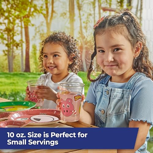 Hefty Zoo Pals Kids Cups - 10oz, 25ct, Fun Animal Print