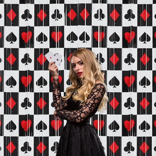Casino Fringe Curtains 2 Pack Poker Theme Las Vegas Party Decorations
