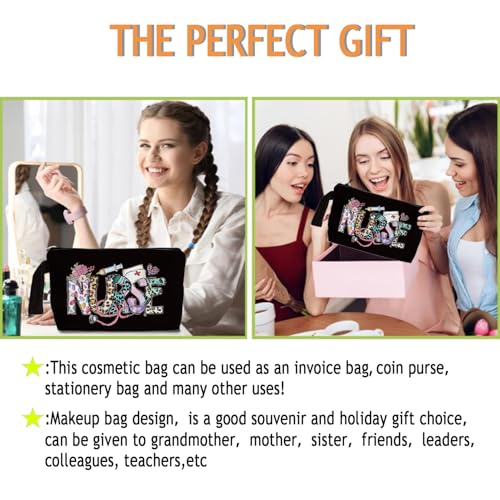 Nurse Canvas Makeup Bag - Cute Travel Cosmetic Pouch & Gift